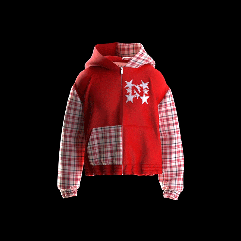 STAR FLANNEL HEAVYWEIGHT HOODIE